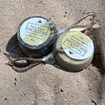 Two Face Soap on the Rope w/Loofah Inside