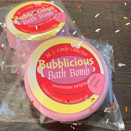 Bath Bombs Bubblicious Bubble Gum  Bath Bomb 2Pk- By: M.J. Candy Collection
