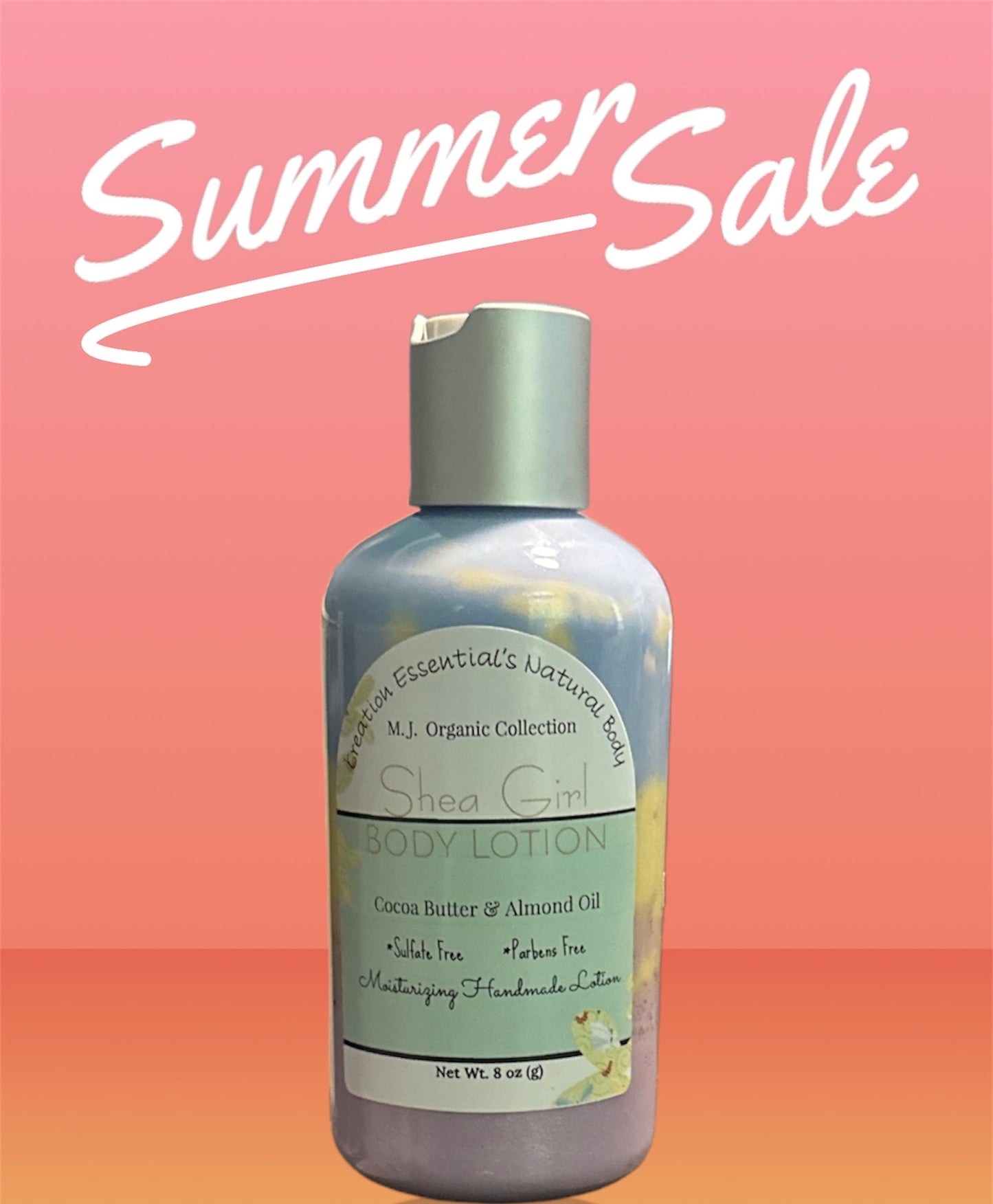 Organic Body Lotion, Shea Girl Body Lotion: Fruity Hydration- Indulge in Head-to-Toe Light Hydration -Creation Essential's