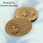 Honey Bee Soap Bar Turmeric w/Oats  Soap Bars 2pk  By: M.J. Candy Collection