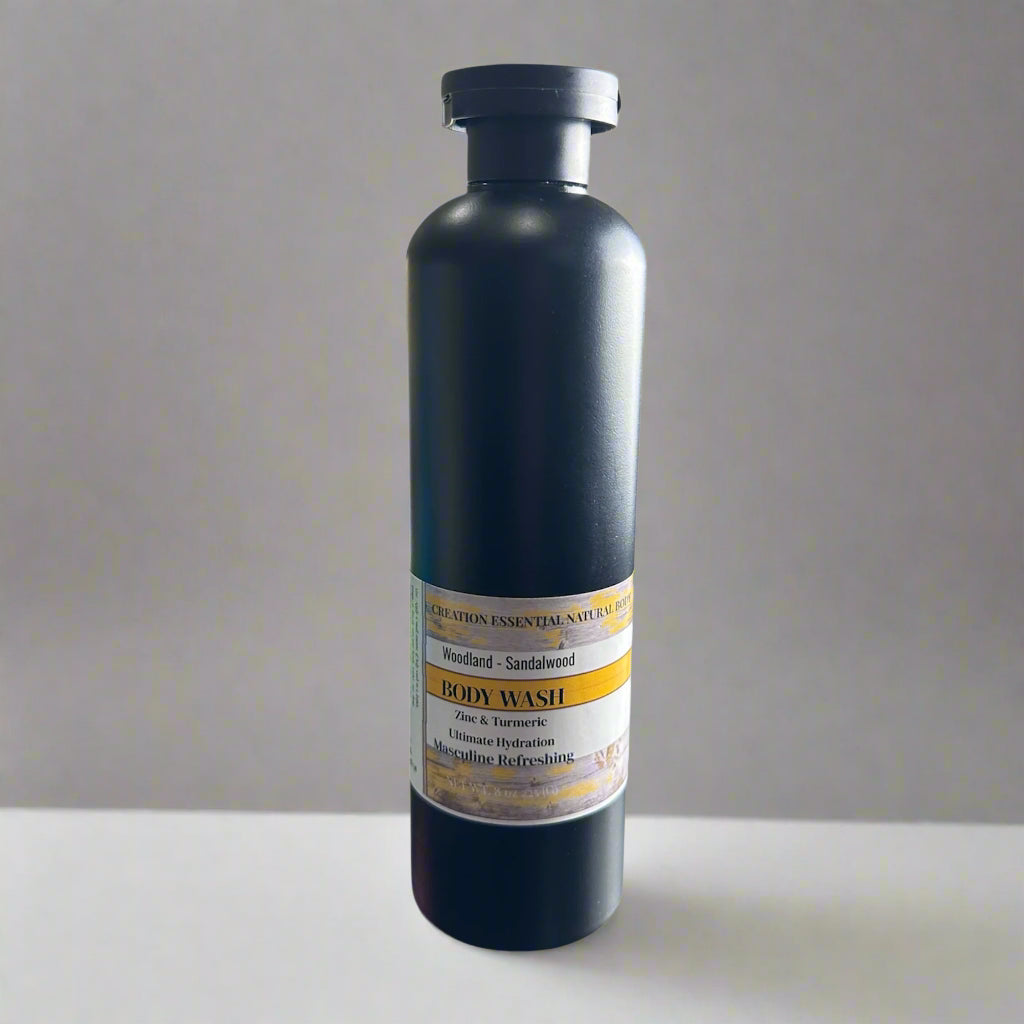 Woodland Sandalwood hydrating men's Body Wash with Turmeric & Olive Oil
