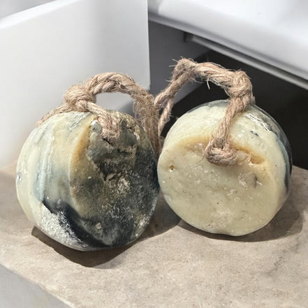 Two Face Soap on the Rope w/Loofah Inside