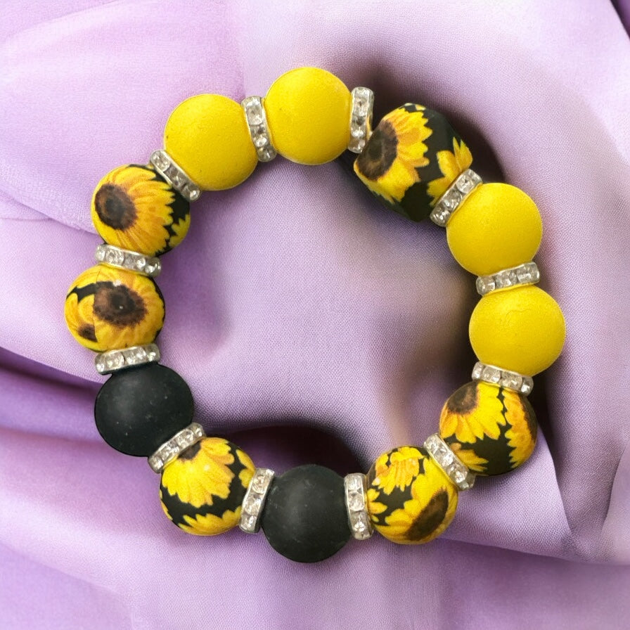 Sugarbands Bracelet's -Silicone Wristbands, Sensory Bead Bracelet & Fashion Bracelet, Beaded Stretch Bracelet, Sensory Bracelet, Fidget Bracelet, Colorful Silicone Bracelet