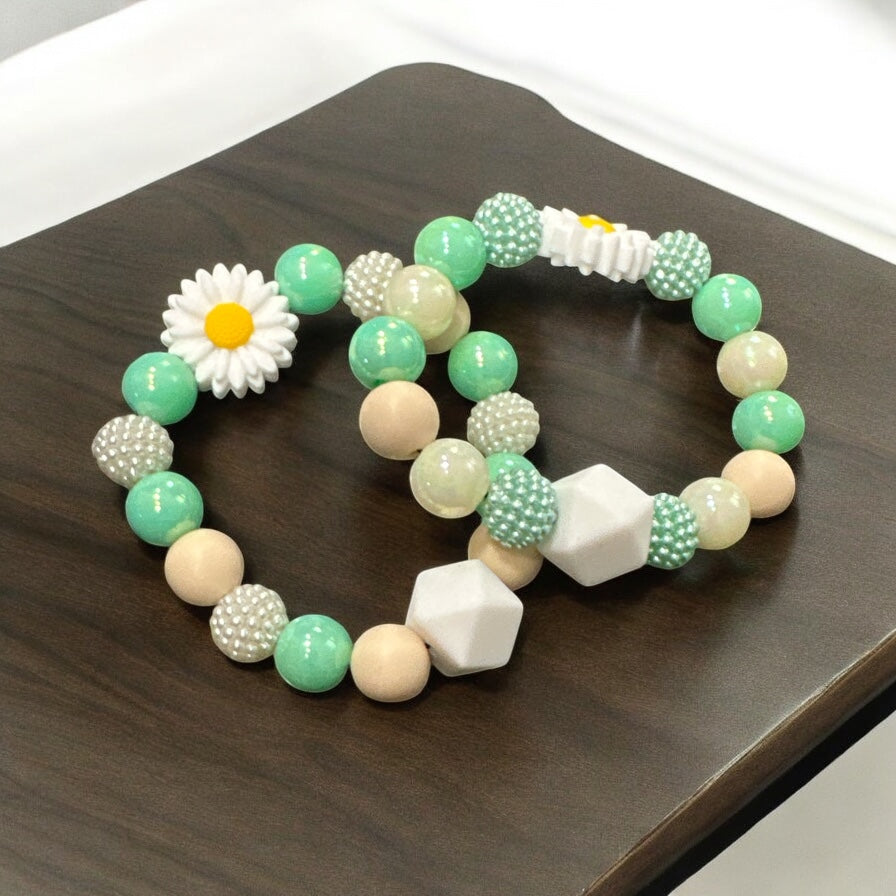 Sugarbands Bracelet's -Silicone Wristbands, Sensory Bead Bracelet & Fashion Bracelet, Beaded Stretch Bracelet, Sensory Bracelet, Fidget Bracelet, Colorful Silicone Bracelet