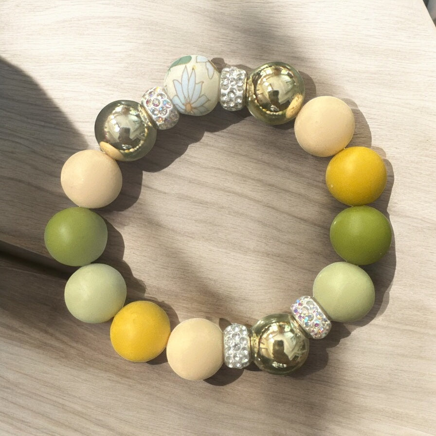 Sugarbands Bracelet's -Silicone Wristbands, Sensory Bead Bracelet & Fashion Bracelet, Beaded Stretch Bracelet, Sensory Bracelet, Fidget Bracelet, Colorful Silicone Bracelet