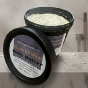 men body butter in a black jar 