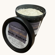 men body butter in a black jar