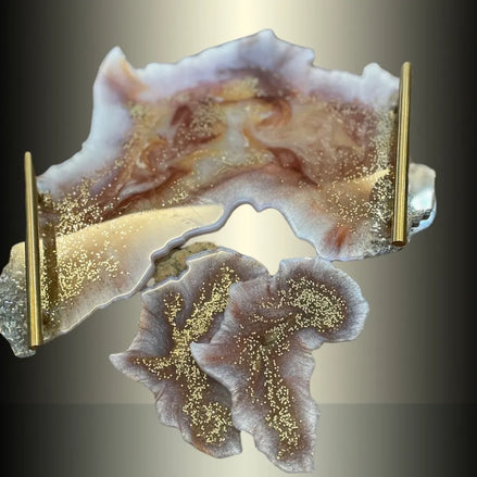 Resin Tray with handle Luxury Africa Resin Tray Set