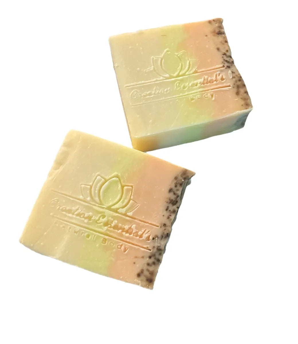 Lemon Balm Soap Bar w/ Sweet Tangerine Tea Organic Handmade Vegan Soap, Creation Essentials